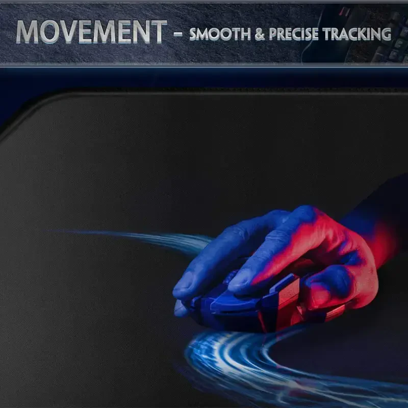 Large Extended Gaming Mouse Pad Mat, Stitched Edges Non-Slip Waterproof - 2