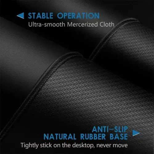 Large Extended Gaming Mouse Pad Mat, Stitched Edges Non-Slip Waterproof - 4
