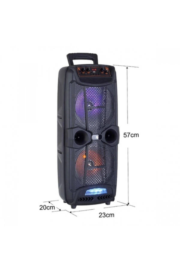Large Karaoke Speaker with Microphone Bluetooth Speaker Extra Bass-Tweeter Subwoofer Sound Bomb - 5