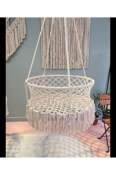 Large Macrame Cradle 100cm, Pillow Included - 3