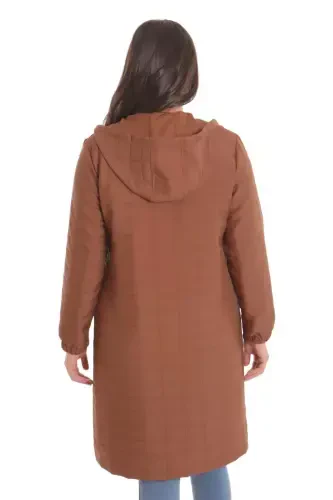 Large Plaid Zipper Brown Door - 7