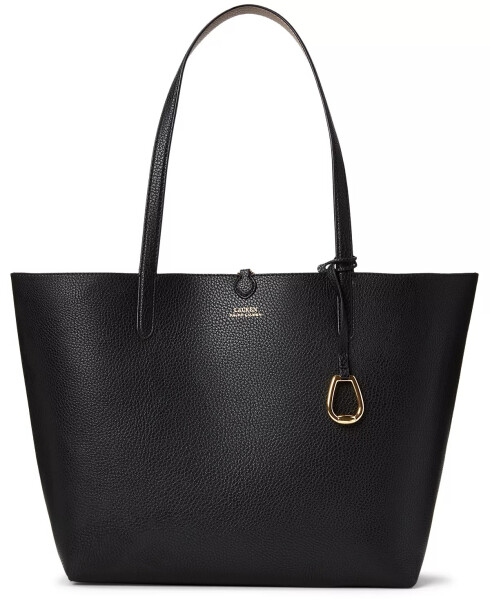 Large Reversible Tote Bag Black/Taupe/Gold - 1