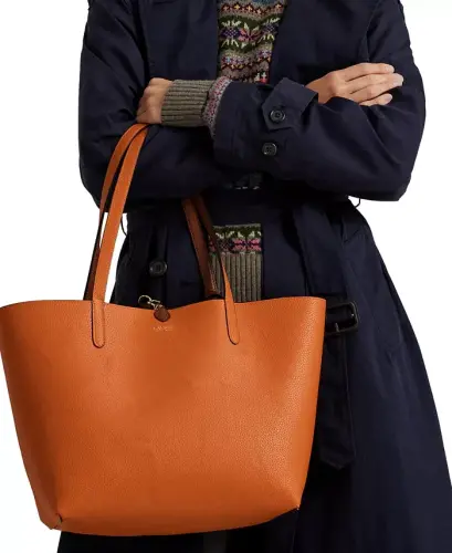 Large Reversible Tote Bag-Lauren Tan/Orange/Gold - LAUREN RALPH LAUREN (1)