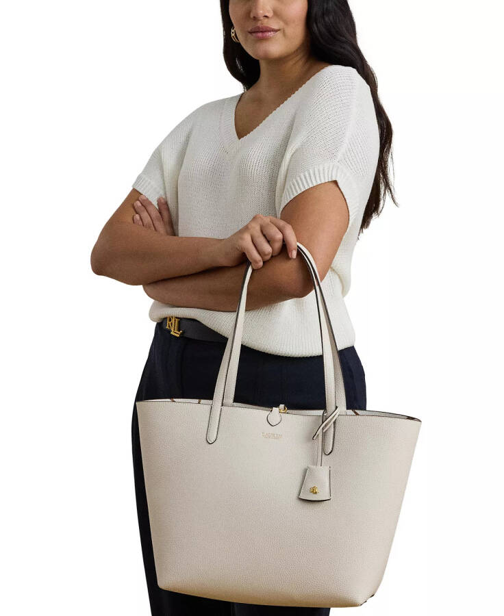 Large Reversible Tote Bag Soft White/officer Blt/cream - 2