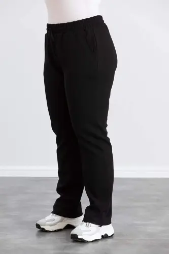 Large Size Cotton Thick Tracksuit Set Black - 7