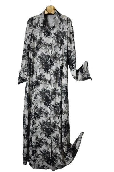 Large Size Viscose Cup-Collar Dress - ELMA ABONE (1)