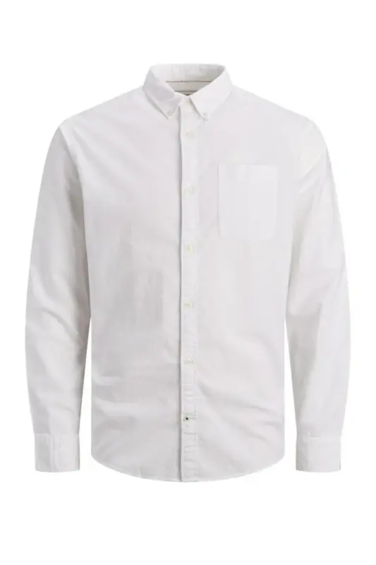 Large size white Oxford shirt - 1
