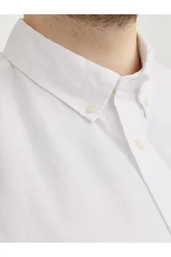 Large size white Oxford shirt - 3