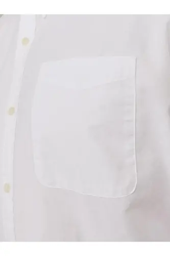 Large size white Oxford shirt - 5