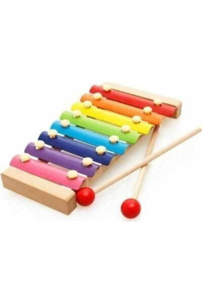 Large Wooden Xylophone 8 Notes 8 Tones 25 Cm 8 Keys Sounding Selephone Toy - 4