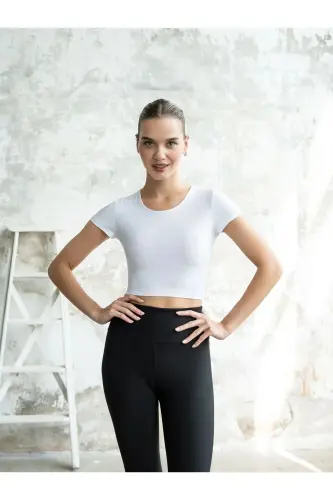 Larissa Oq Orqa Darchali Sport Trikotaj - Oq - LISMINA (1)
