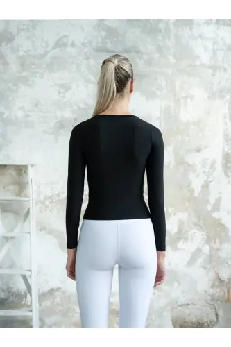Larissa Siyah Spor Bluz - Siyah - LISMINA (1)