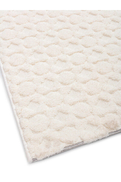 Las Vegas Soft Textured Stain Resistant White Modern Rug - 10