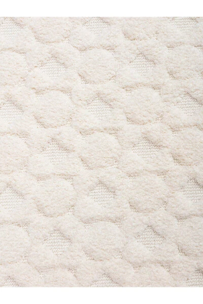 Las Vegas Soft Textured Stain Resistant White Modern Rug - 4