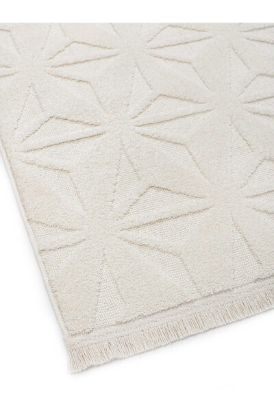 Las Vegas Soft Textured Stain-Resistant White Modern Rug - 5