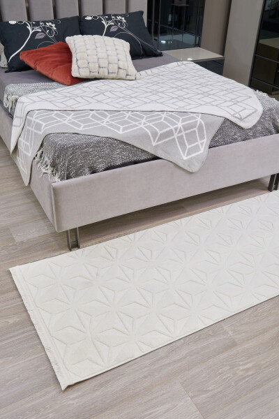 Las Vegas Soft Textured Stain-Resistant White Modern Rug - 6