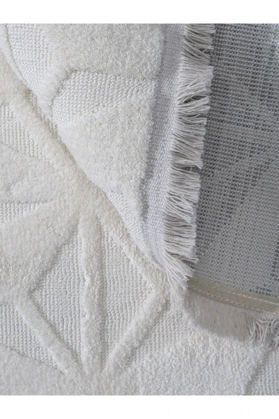 Las Vegas Soft Textured Stain-Resistant White Modern Rug - 3