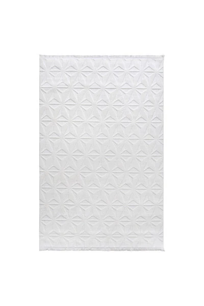 Las Vegas Soft Textured Stain-Resistant White Modern Rug - 5