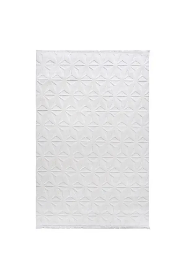 Las Vegas Yumshoq To'qimalı Dog'larga Chidamli Oq Zamonaviy Gilam - 5