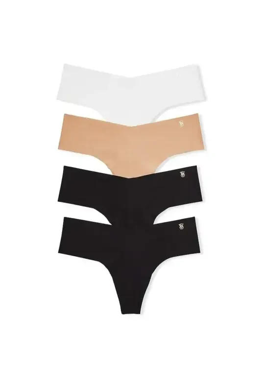 Laser Cut 4-Pack Thong Underwear - VICTORIA'S SECRET