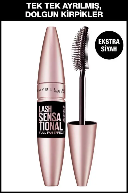 Lash Sensational Fan Effect Intense Black Mascara - Extra Black - MAYBELLINE NEW YORK