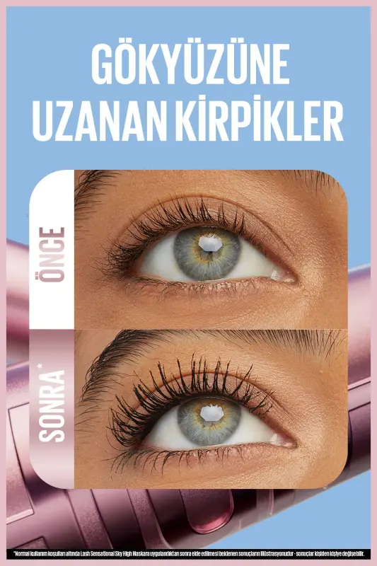 Lash Sensational Sky High Maskara - Kirpiklerde Limitsiz Uzunluk ve Hacim Etkisi - Siyah - 3