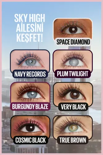 Lash Sensational Sky High Maskara - Kirpiklerde Limitsiz Uzunluk ve Hacim Etkisi - Siyah - 8