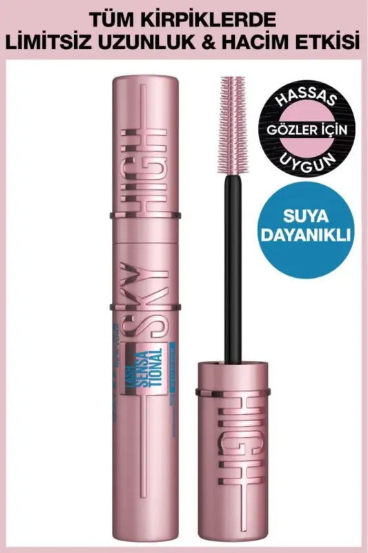 Lash Sensational Sky High Suya Dayanıklı Waterproof Maskara-Sky High Siyah - MAYBELLINE NEW YORK