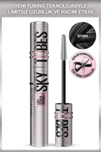 Lash Sensational Sky Tubes Maskara - Limitsiz Uzunluk ve Hacim Etkisi Veren Tubing Maskara - Tubing Siyah - 1