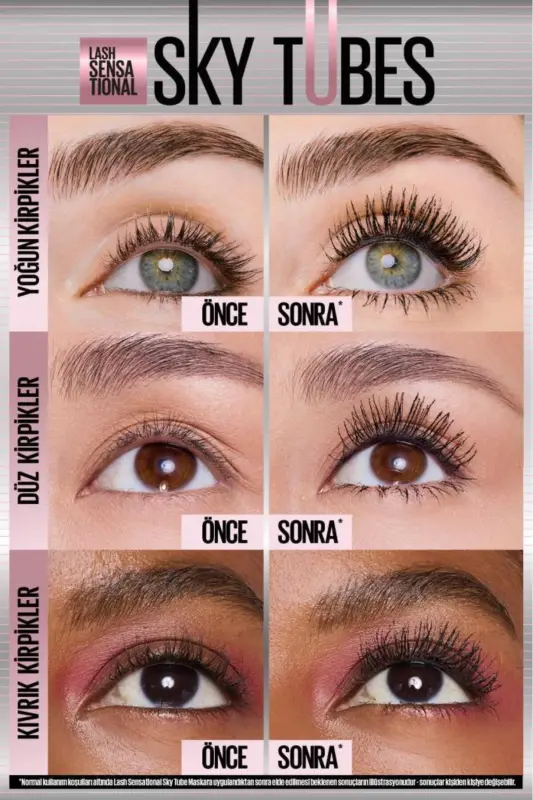 Lash Sensational Sky Tubes Maskara - Limitsiz Uzunluk ve Hacim Etkisi Veren Tubing Maskara - Tubing Siyah - 3