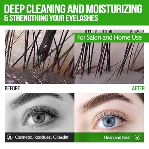 Lash Shampoo Bulk for Lash Extensions 600 Ml/20fl.oz Eyelash Extension Cleanser Oil Free Lash Cleanser for Eyelash Care, Gentle Foaming Eyelash Shampoo for Salon Home Care (Aloe 600ml) - 5