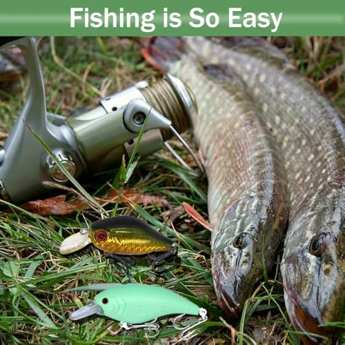 LASOCUHOO Fishing Lures Kit, (94Pcs) Spoon Lures, Soft Plastic Worms, Frog Lures, Bait Tackle Kit for Bass, Trout, Salmon for Freshwater and Saltwater - 7