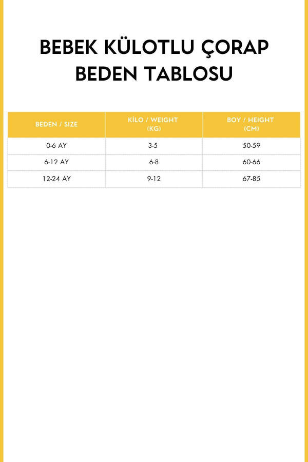 Lastik Detaylı Bebek Tayt Ekru - 8