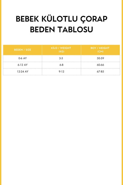 Lastik Detaylı Bebek Tayt Ekru - 5