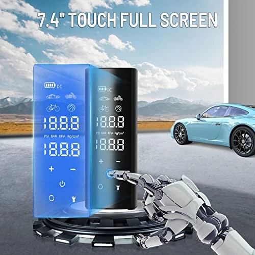 Tire lnflator Portable Air Compressor, 150PSI Cordless & 4X Faster Inflation, 12000 mAh Air Pump, 7.4