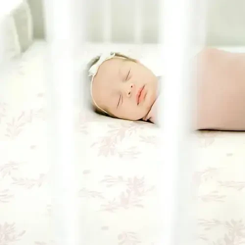 Fitted Crib Sheets Set 2 Pack, Ultra Soft Stretch Jersey Knit Crib Sheet Fit All Standard Crib Mattress Pads Safe and Snug, Crib Fitted Sheet for Baby, Beautiful Flowers and Insects Pattern - 5