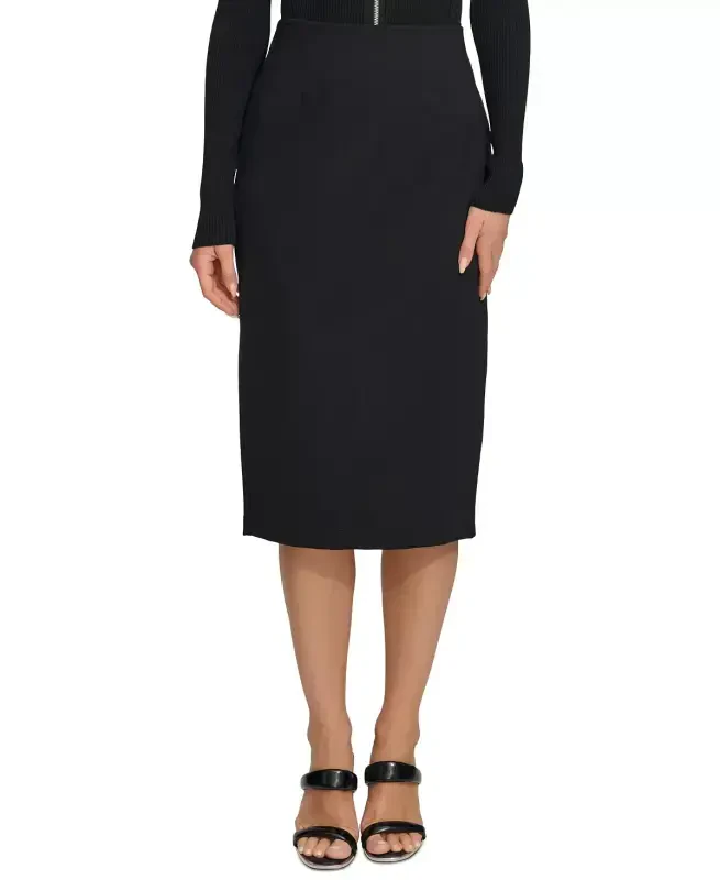 Pull-On Pencil Skirt-Black - DKNY