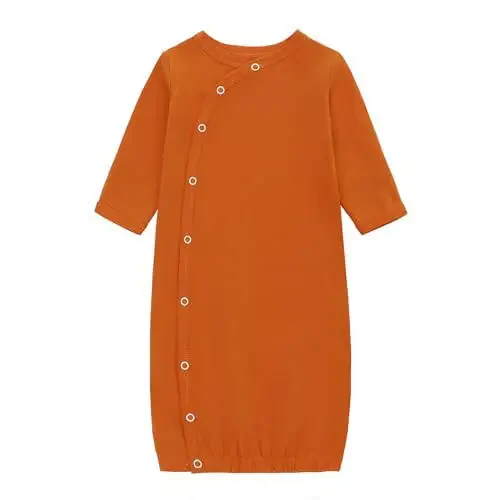 LAT LEE AND TOWN Newborn Baby Cotton Sleeper Gown Set Long Sleeve Nightgown with Hat Sleep Sack Unisex (rabbit, M) - 14