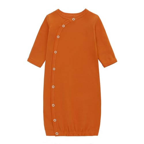 LAT LEE AND TOWN Yangi tug'ilgan chaqaloq uchun paxtadan tikilgan uxlash liboslari to'plami, uzun yengli tunika, shlyapa va uxlash xalati, unisex (quyon, M) - 42