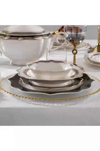 Laura 60 Parça 12 Kişilik Yemek Takımı Altın 03 - SCHAFER (1)