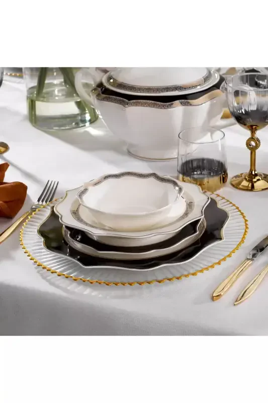 Launa 60 Pc. 12 Person Porcelain Dinner Set - 3