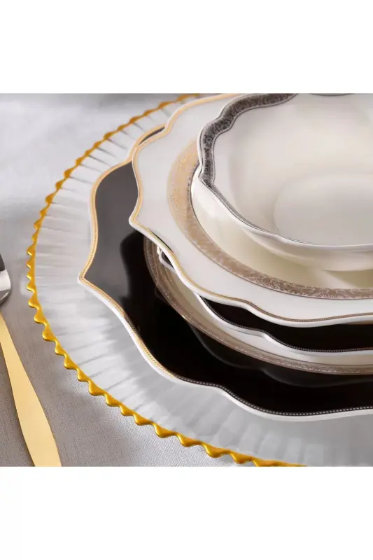 Launa 60 Pc. 12 Person Porcelain Dinner Set - SCHAFER