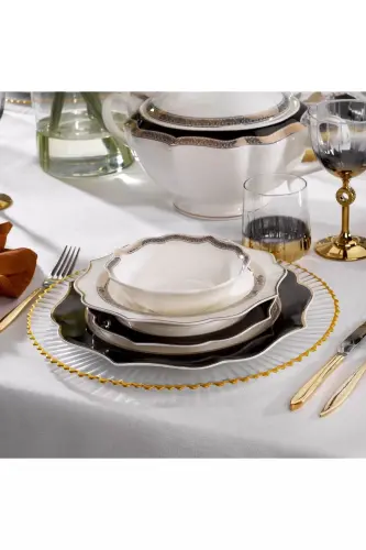 Launa 60 Pc. 12 Person Porcelain Dinner Set - 3