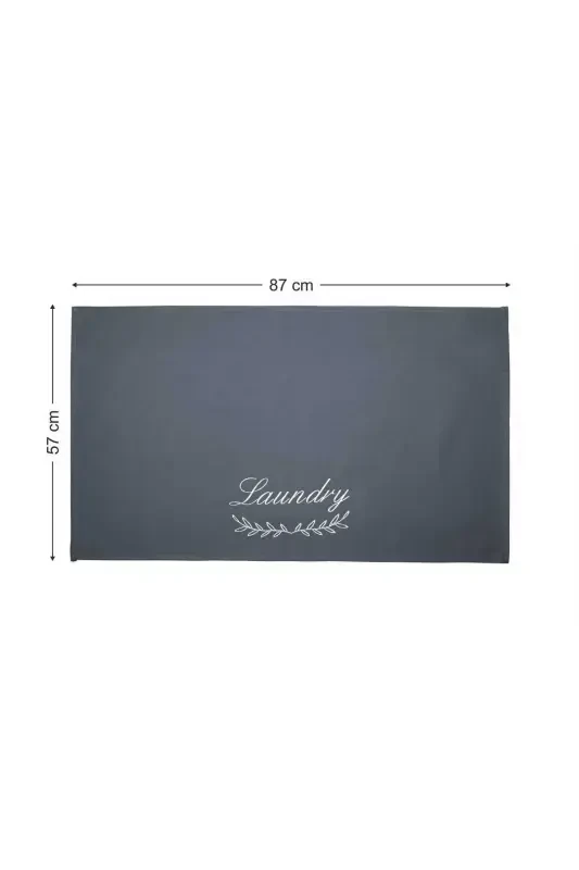 Laundry Machine Cover Embroidered Liquid Proof Fabric Navy Blue-NAVY BLUE - 3