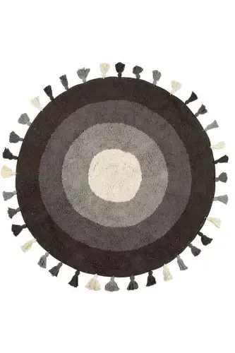 Laura %100 Pamuk Banyo Paspası Siyah 100x100-Siyah - İRYA (1)