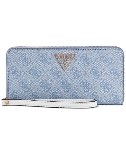 Laurel 4G Logo Basique Large Zip-Around Wallet Light Blue Large - 1