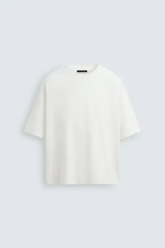 LAVA WASHED LIGHT BOXY FIT T-SHIRT-Off-white - 1