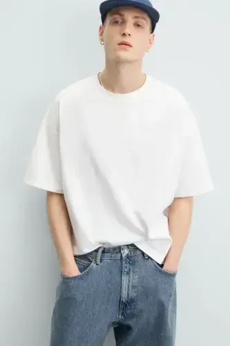 LAVA WASHED LIGHT BOXY FIT T-SHIRT-Off-white - 7