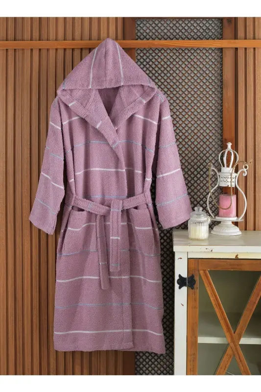 Lavender Hooded Body Robe-LAVENDER - 1