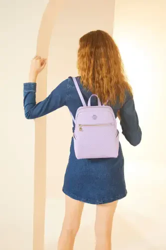 Lavender Women's Backpack 05PO24Y1780-Lavender - 7